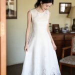 White sleeveless dress