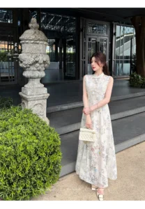 Chinese style long skirt