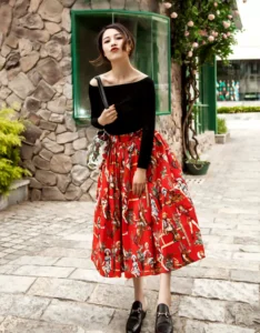 Sweet style T-shirt for women, one cut neck, 2026 new short sleeved design