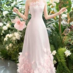 Strapless flower skirt