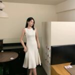 Sleeveless waist cinching slimming elegant light fishtail dress