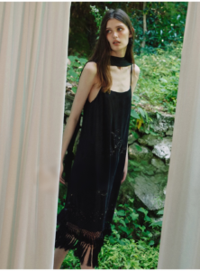 Original floral 3D embroidery handmade tassel nail bead camisole vest skirt