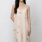 Silk suspender dress, women's mulberry silk long dress