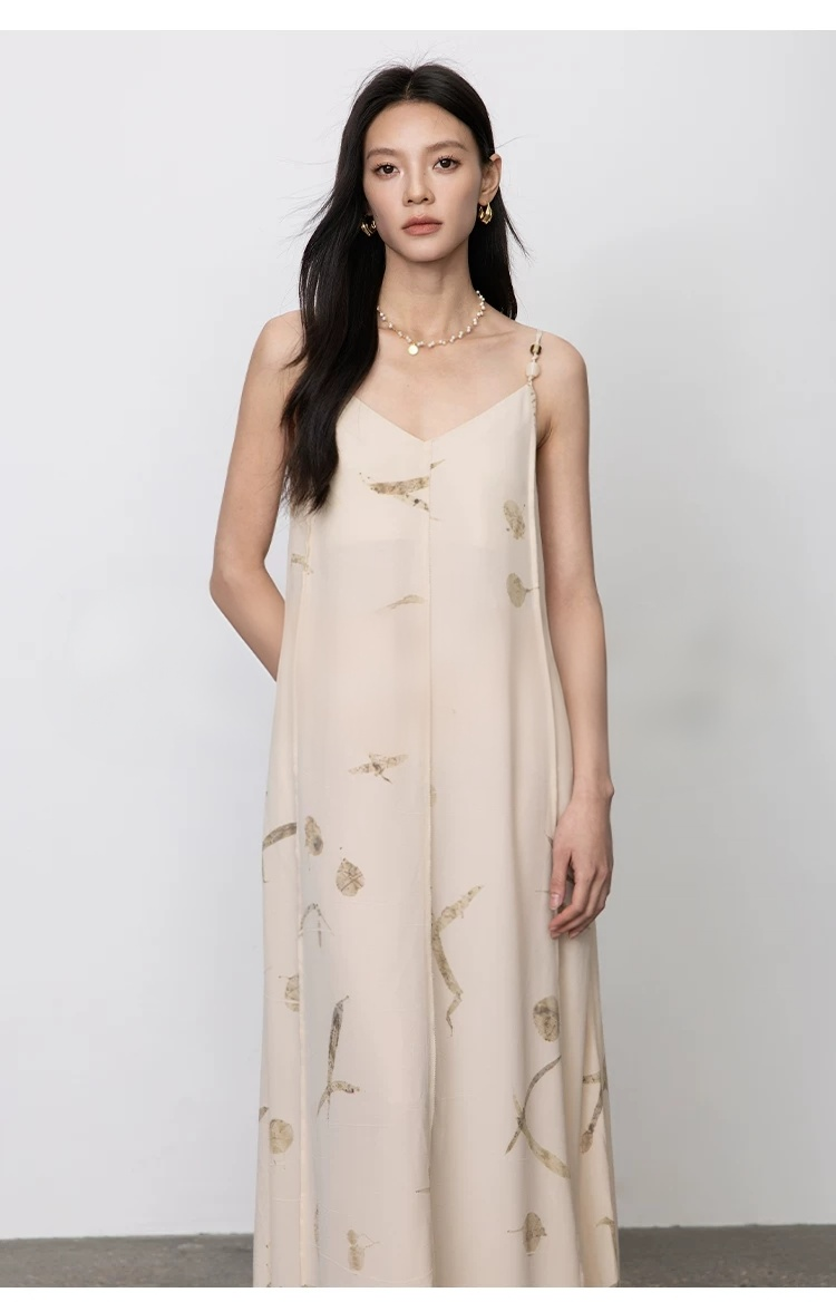 Silk suspender dress, women's mulberry silk long dress Silk suspender dress, women's mulberry silk long dress