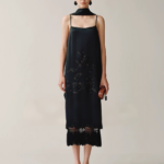 Original floral 3D embroidery handmade tassel nail bead camisole vest skirt