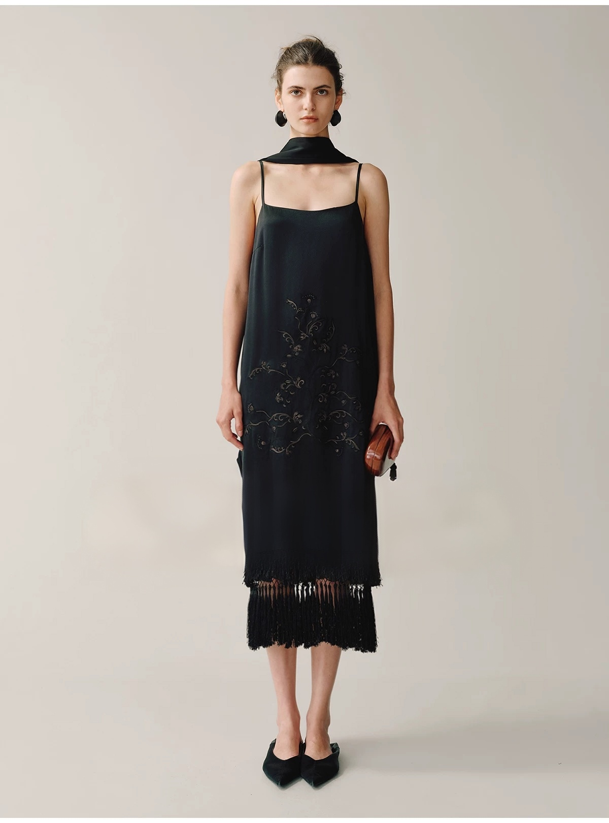 Original floral 3D embroidery handmade tassel nail bead camisole vest skirt Original floral 3D embroidery handmade tassel nail bead camisole vest skirt