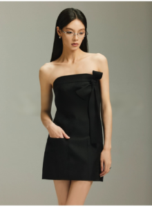 Zero pressure strapless twisted dress sleeveless spring new fashionable short skirt
