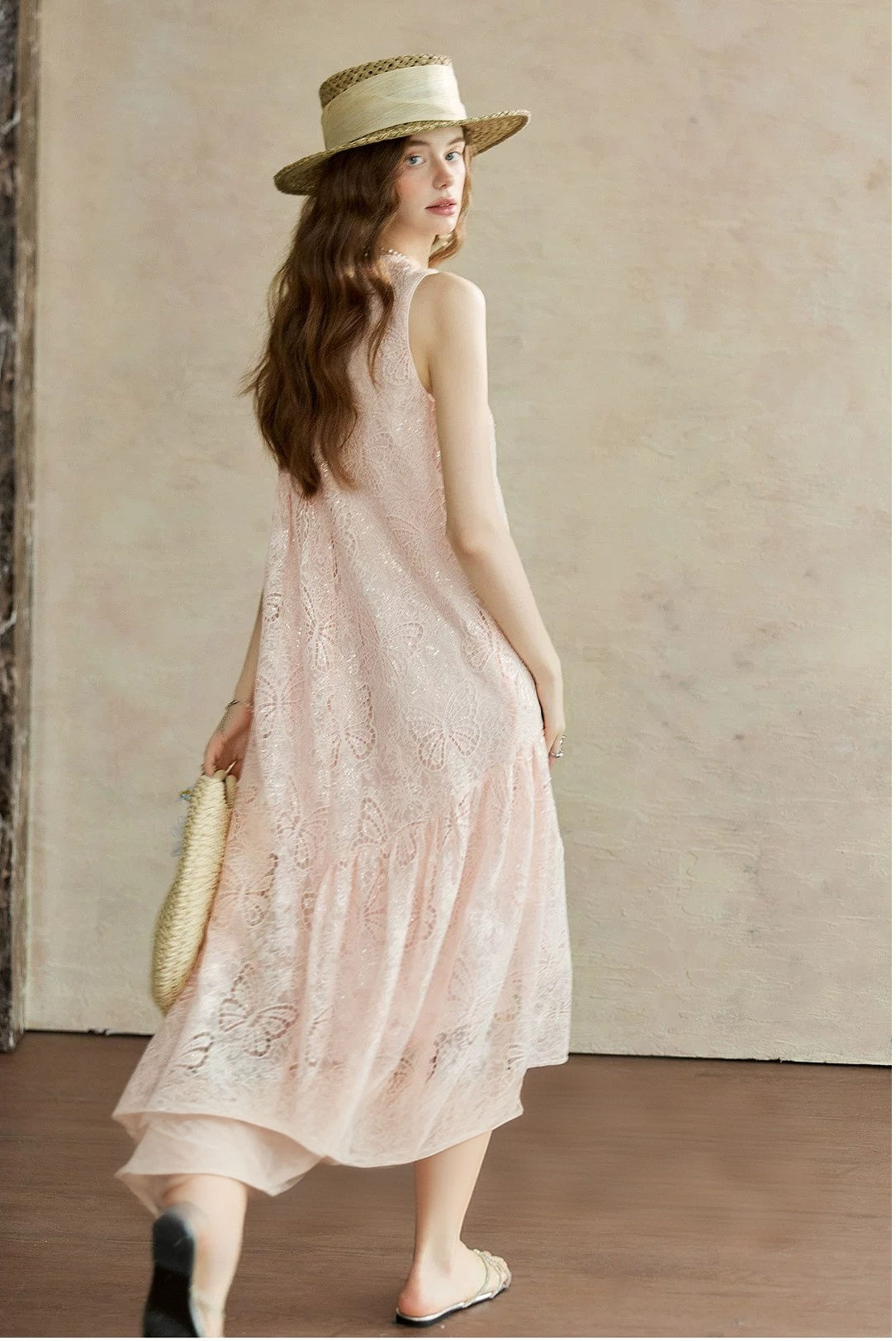 Lace Embroidered Dress, New Long Skirt Lace Embroidered Dress, New Long Skirt