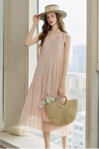 Lace Embroidered Dress, New Long Skirt