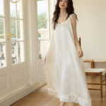 Princess nightgown, summer long nightgown for women