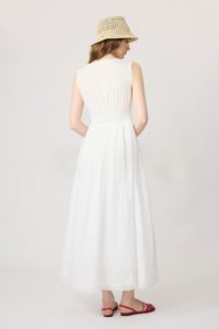 Splicing lace V-neck sleeveless dress