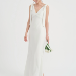 High waisted slim fit long fish tail vest dress