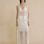 Songta tassel straight tube half skirt elegant slim fit knitted half skirt