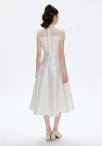 Rhine mesh nail bead embroidered patchwork dress