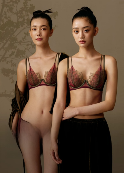 Mother and Child Cup Underwear Sexy Full Cup Eyelash Lace Underwear Bra Summer Thin Bra