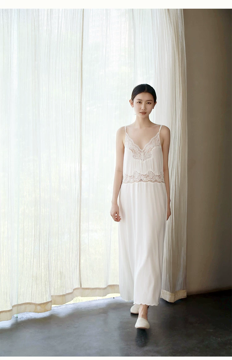 High end Modal Silk Elastic Knitted Strap Skirt Sexy Sleeping Skirt High end Modal Silk Elastic Knitted Strap Skirt Sexy Sleeping Skirt