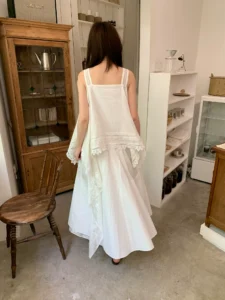 Antique handmade lace camisole skirt