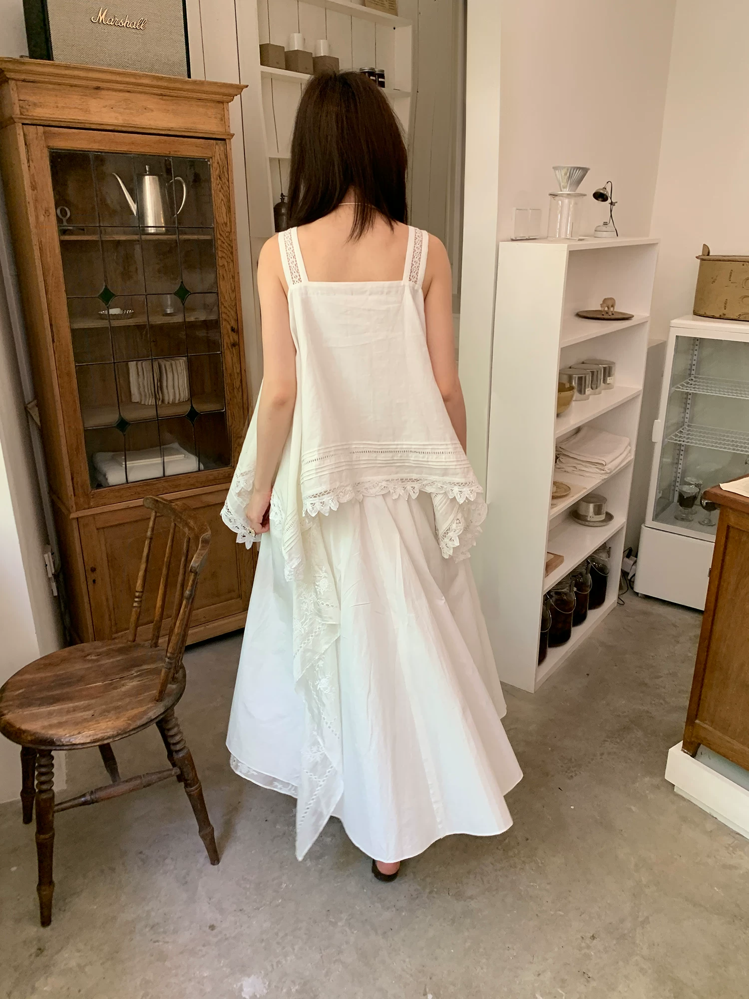 Antique handmade lace camisole skirt Antique handmade lace camisole skirt