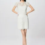 French style lace midi skirt high waisted A-line skirt summer temperament short skirt
