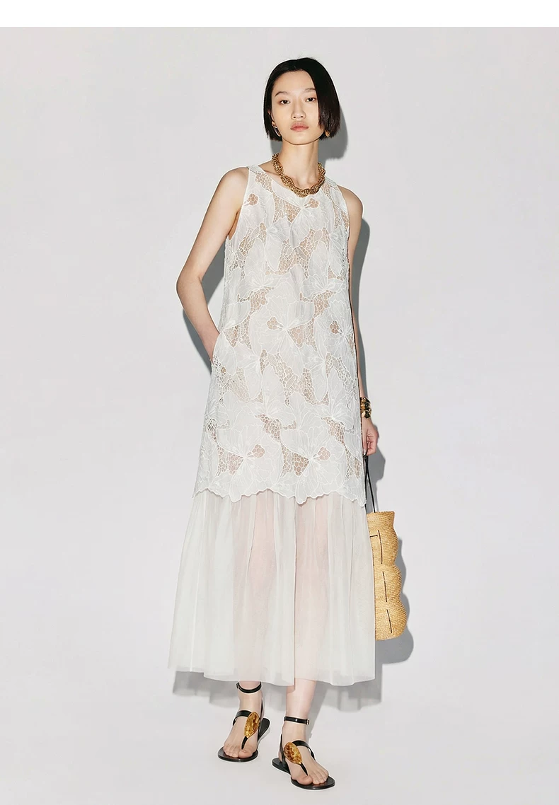 2026 summer hollow lace design sheer skirt dress!!2212357359735 2026 summer hollow lace design sheer skirt dress