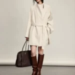 Swing collar retro one button windbreaker for women
