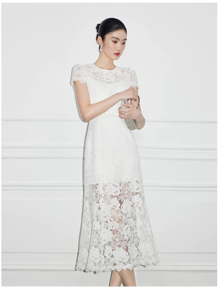 French lace fishtail dress for women French lace fishtail dress for women