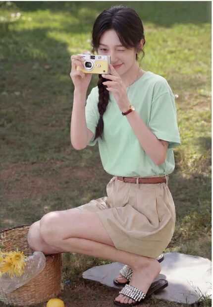 2026 summer new versatile pure cotton short sleeved T-shirt