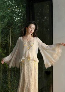 Coated Gold Car Bone Lace Heavy Industry Rose Embroidery Set Coat Dress