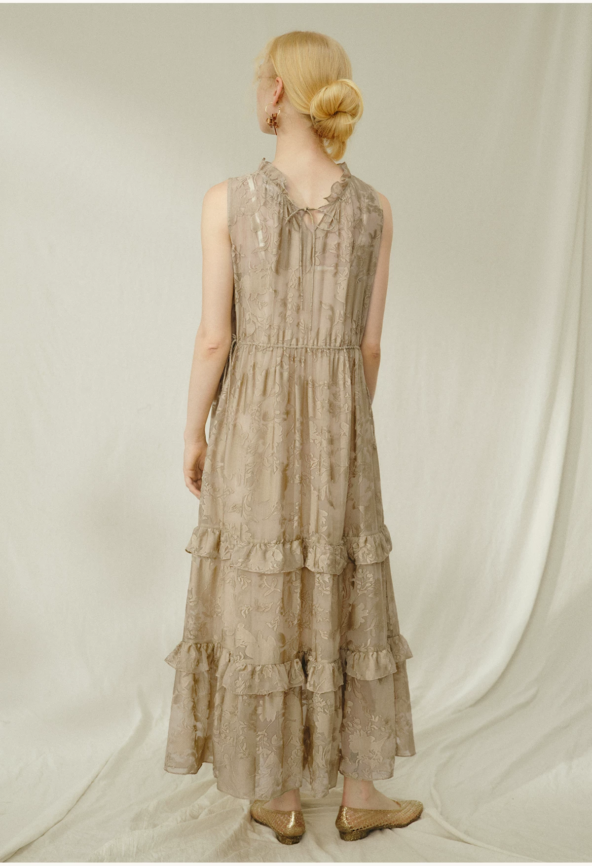 Jacquard fungus edge sleeve romantic fairy style vacation dress!!1133670417 Jacquard fungus edge sleeve romantic fairy style vacation dress