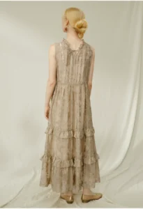 Black fungus edge sleeve romantic fairy atmosphere wilderness poetic vacation dress