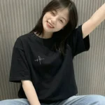 Round neck short sleeved T-shirt for women, 2026 new trendy pure cotton T-shirt