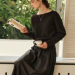 French one neck sweater for women