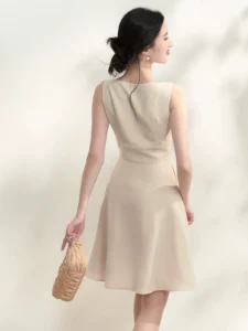 Elegant lady's temperament, luxurious jacket, camisole dress set