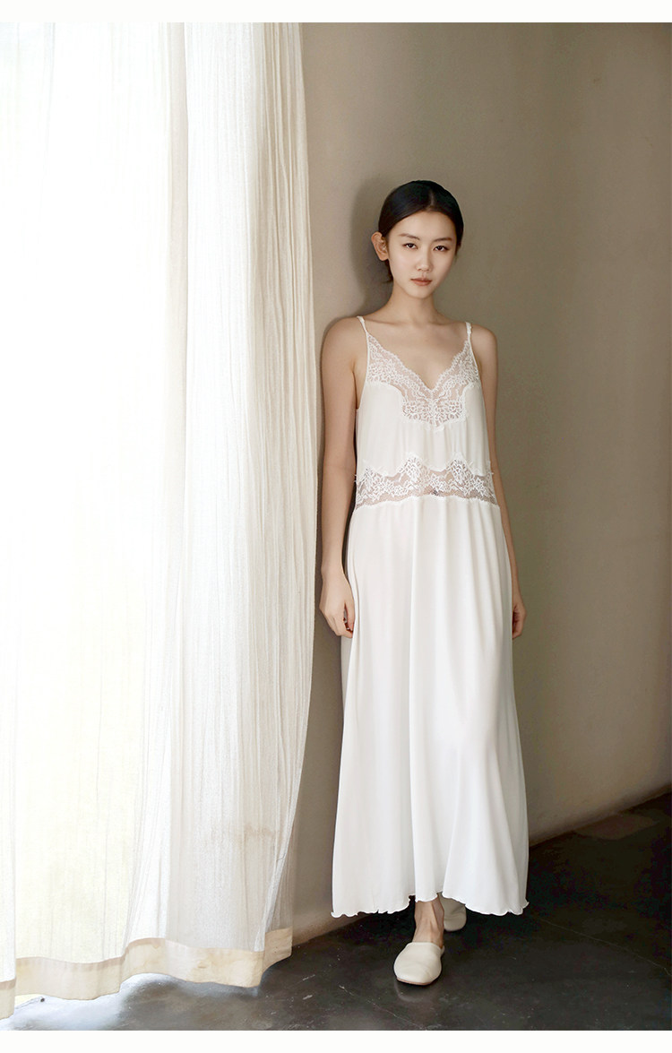 High end Modal Silk Elastic Knitted Strap Skirt Sexy Sleeping Skirt High end Modal Silk Elastic Knitted Strap Skirt Sexy Sleeping Skirt