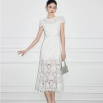 French lace fishtail dress for women