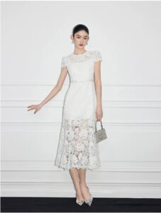 French lace fishtail dress for women