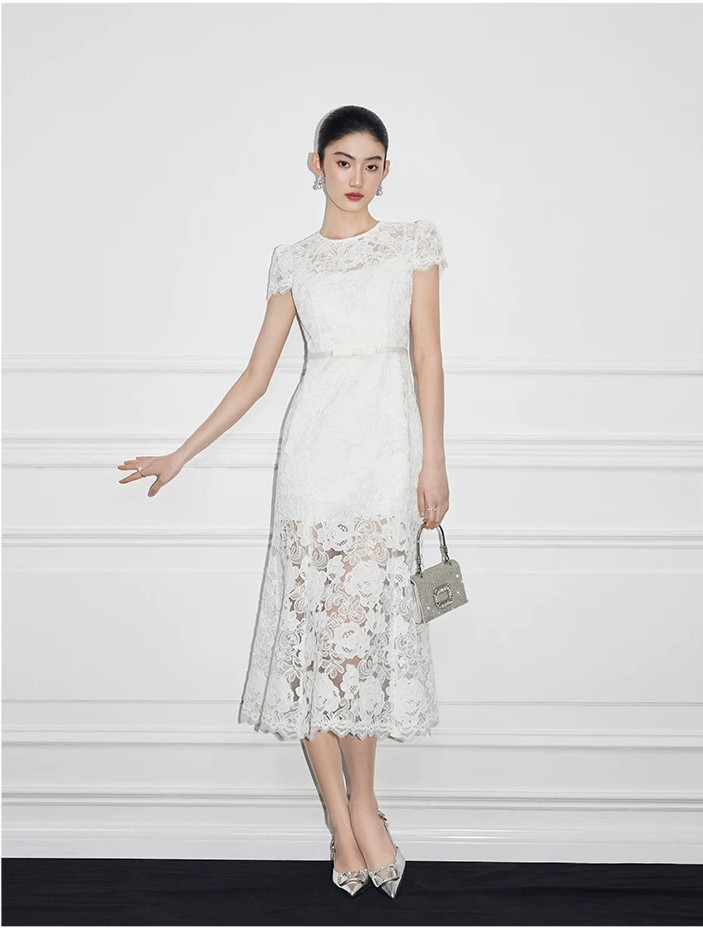 French lace fishtail dress for women French lace fishtail dress for women