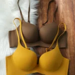 One piece seamless backless lingerie with double breasted design and no steel rims