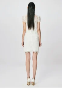French style lace midi skirt high waisted A-line skirt summer temperament short skirt