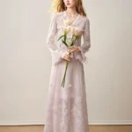 2026 Spring New Gentle Hollow Knitted Jacquard Set Skirt