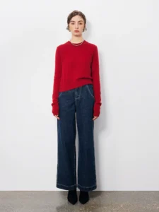Cashmere thin sweater short sweater