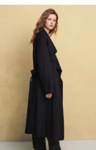 Women's long trench coat with lapel collar, 2026 autumn new collection