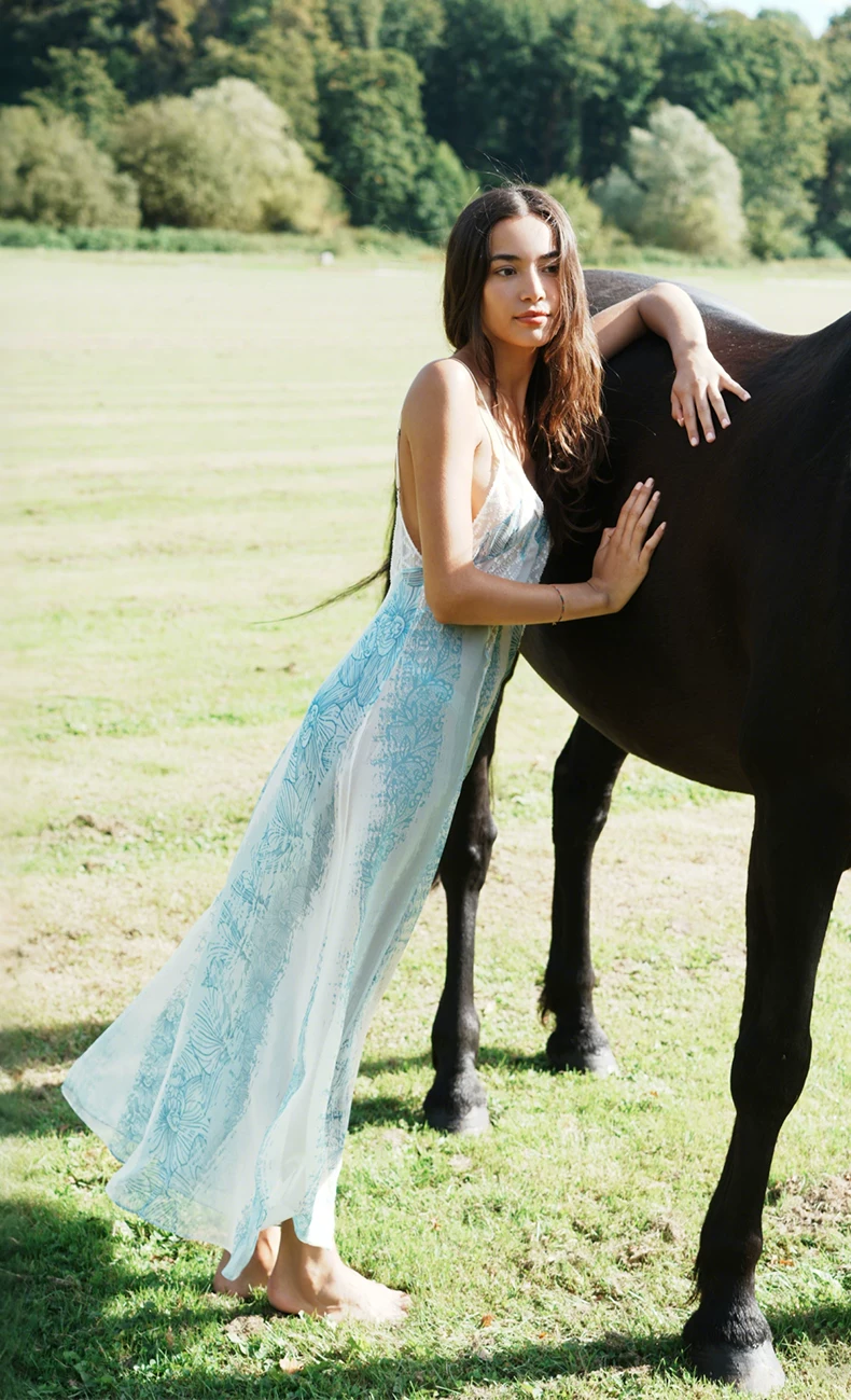 Mulberry lace dress and silk nightgown Mulberry lace dress and silk nightgown