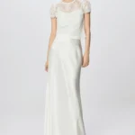 High waisted satin hanging half skirt made of silk A-line fish tail long skirt