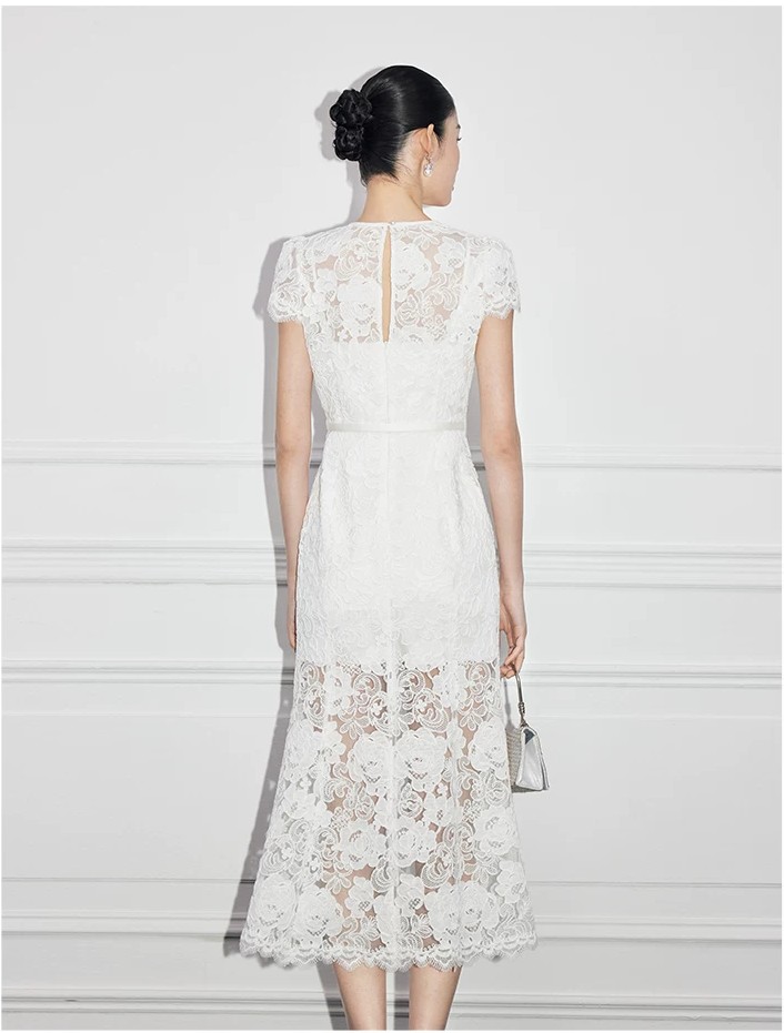 French lace fishtail dress for women French lace fishtail dress for women