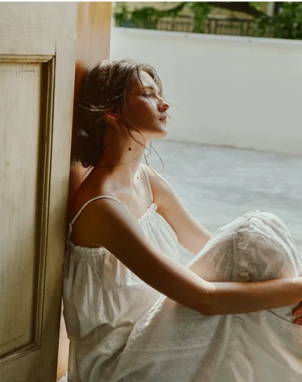 Fantasy camisole tea break dress and nightgown can be worn as outerwear for home use