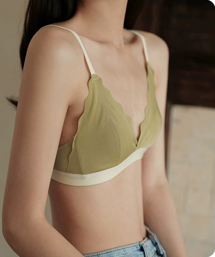 French lingerie women's summer ultra-thin triangular cup underwire bra French lingerie women's summer ultra-thin triangular cup underwire bra