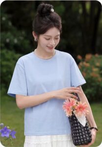 2026 summer new versatile pure cotton short sleeved T-shirt
