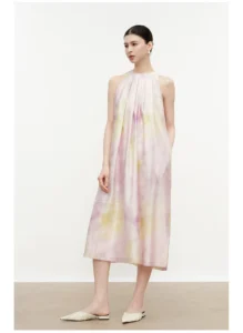 Slim fit hanging neck dress, casual and cool women's skirt