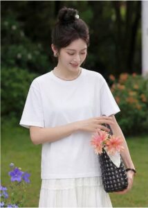 2026 summer new versatile pure cotton short sleeved T-shirt